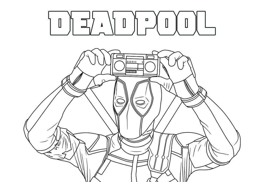 Coloriage Deadpool avec Radio