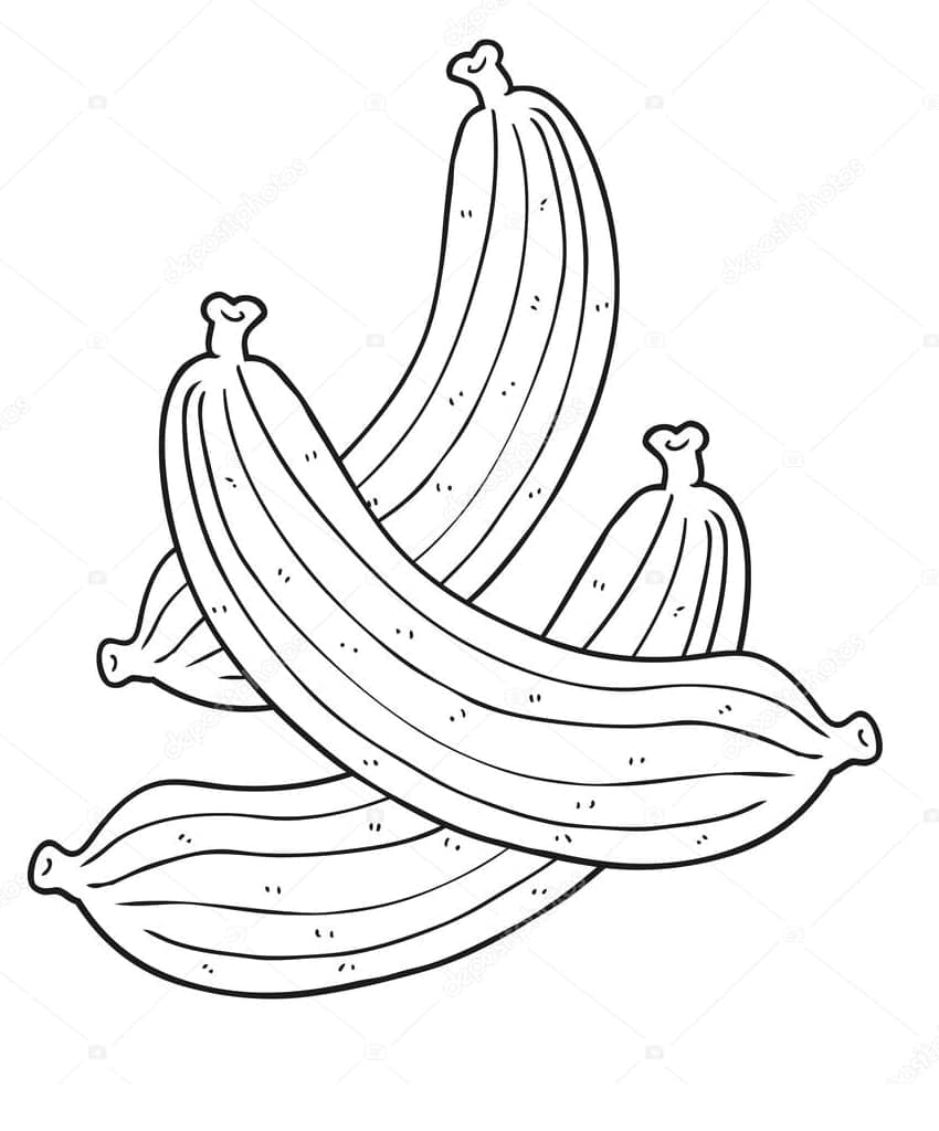 Coloriage Dessin de Bananes