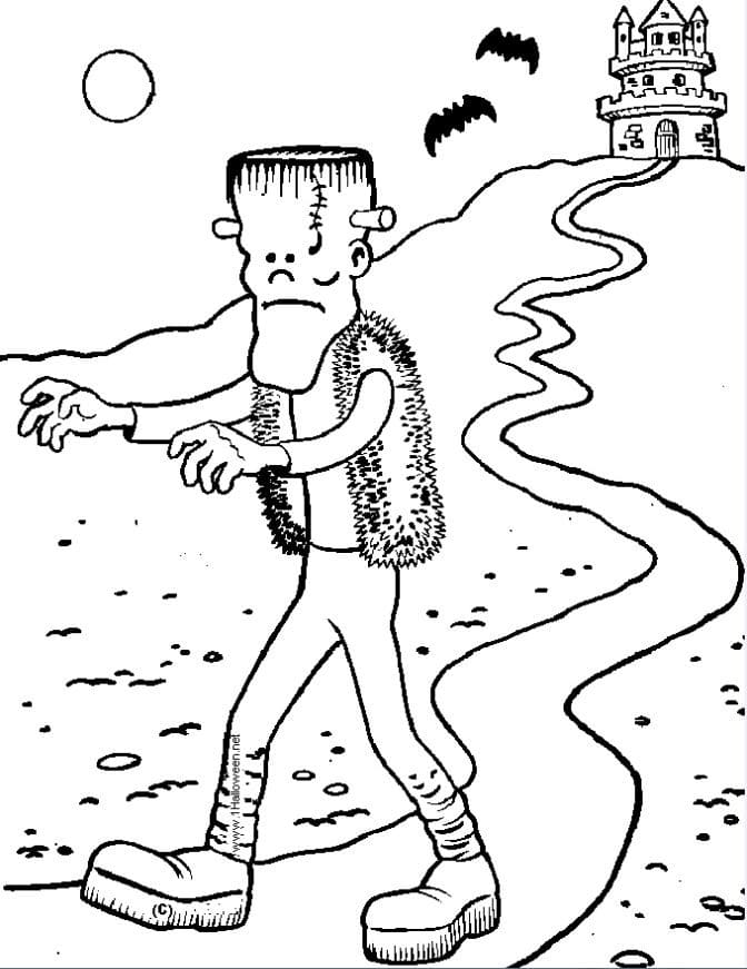 Dessin de Frankenstein Gratuit coloring page