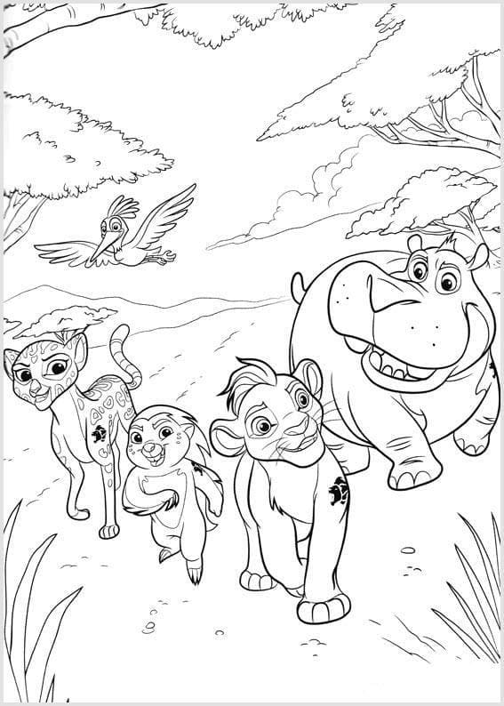 Dessin de La Garde Du Roi Lion coloring page