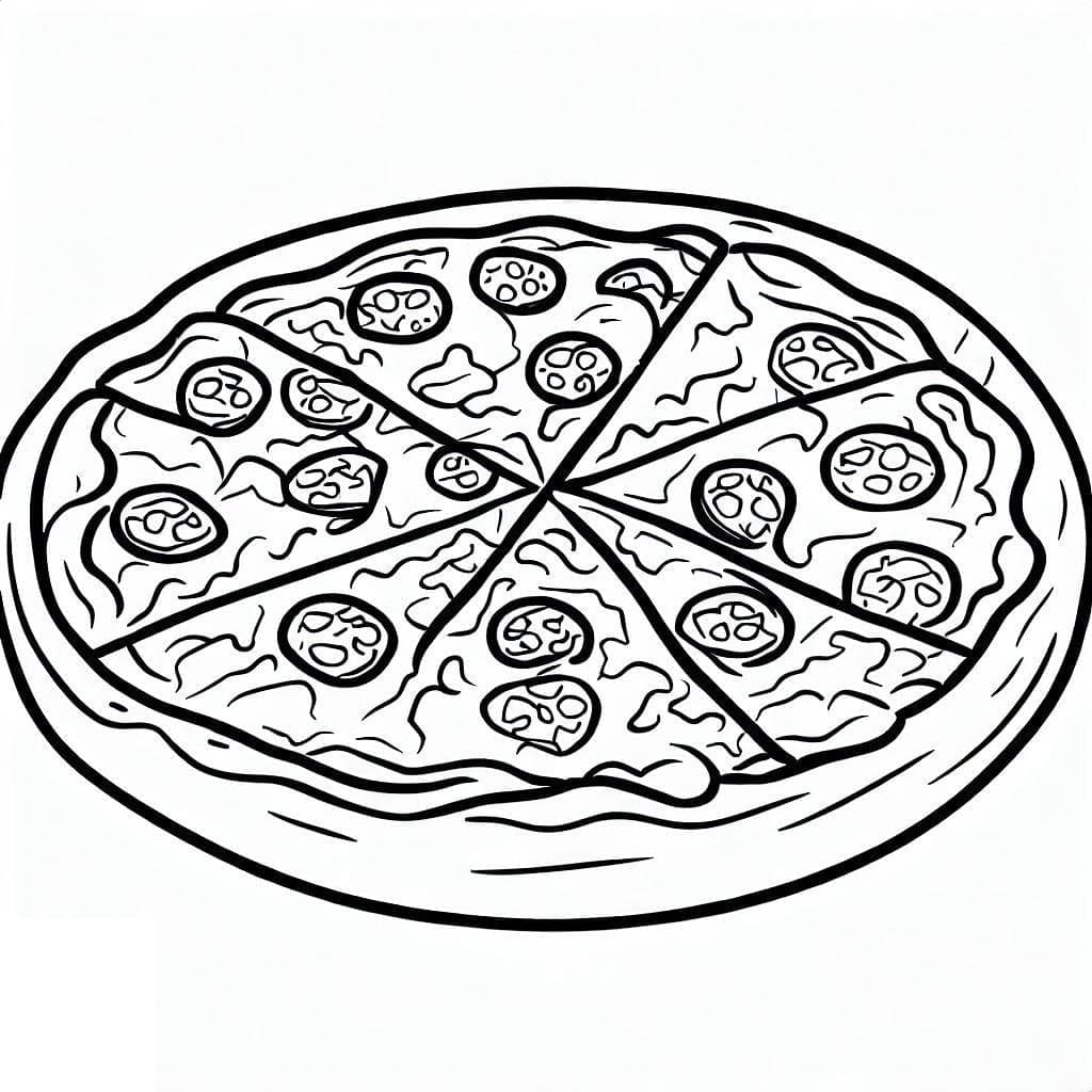 Dessin de Pizza Gratuit coloring page