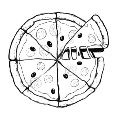 Dessin de Pizza coloring page