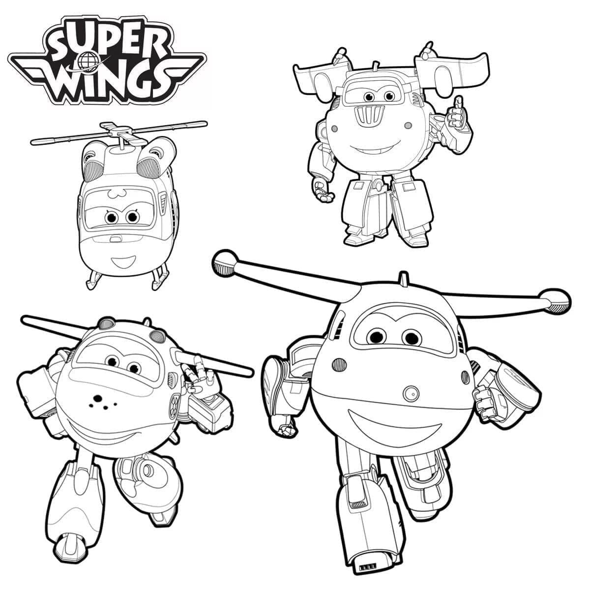 Dessin de Super Wings Gratuit coloring page