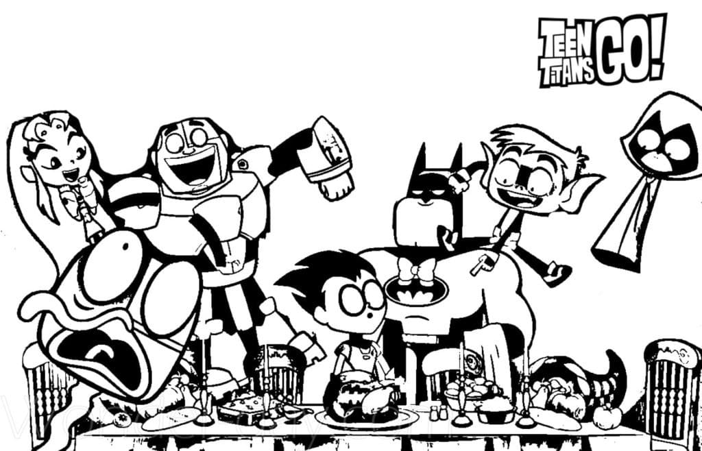 Dessin de Teen Titans Go coloring page