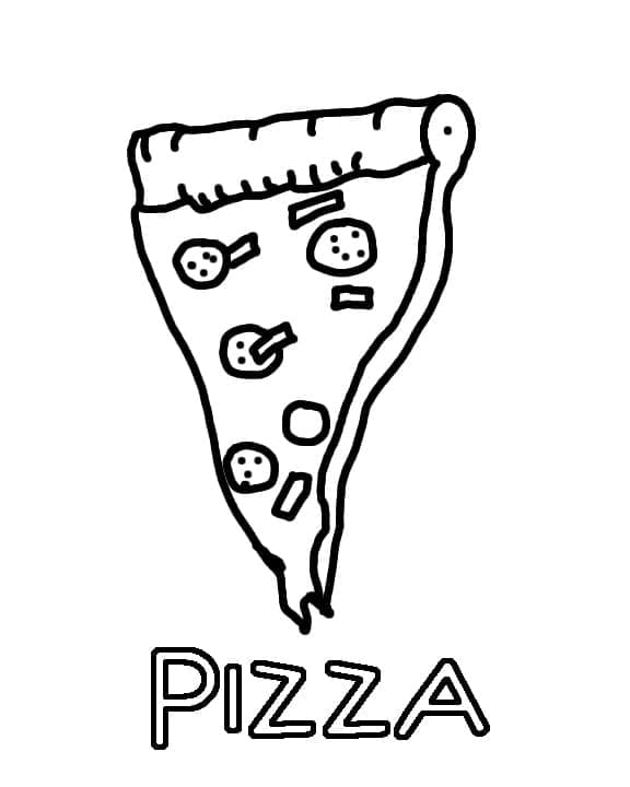 Dessin de Tranche de Pizza Gratuit coloring page
