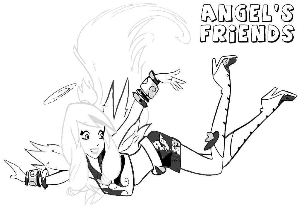 Dessin Gratuit de Angels Friends coloring page