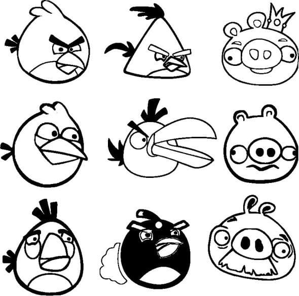 Coloriage Dessin Gratuit de Angry Birds