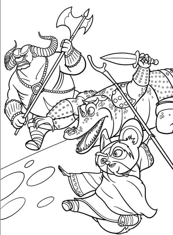 Dessin Gratuit de Kung Fu Panda coloring page