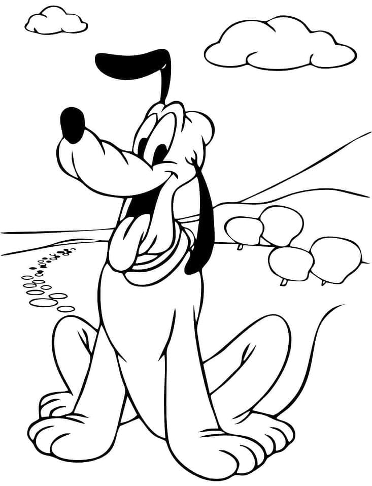 Dessin Gratuit de Pluto coloring page