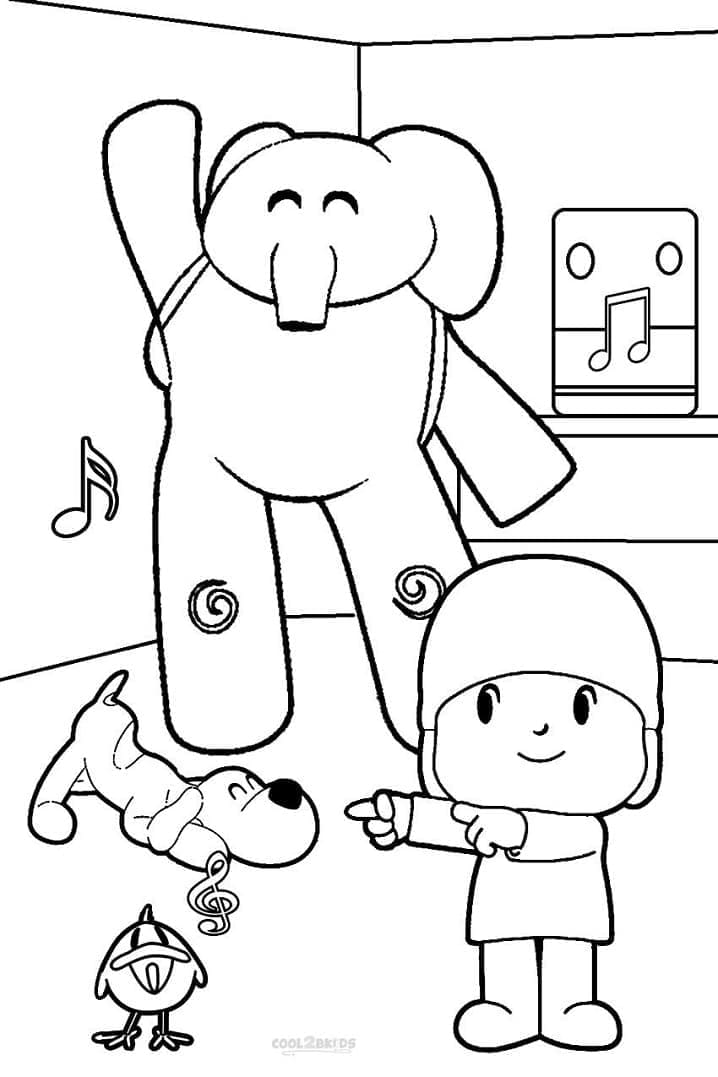 Dessin Gratuit de Pocoyo coloring page