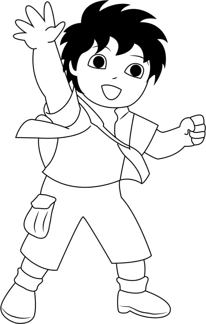 Coloriage Diego Amical