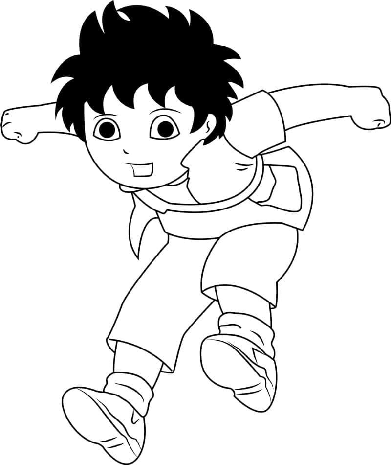 Diego Souriant coloring page