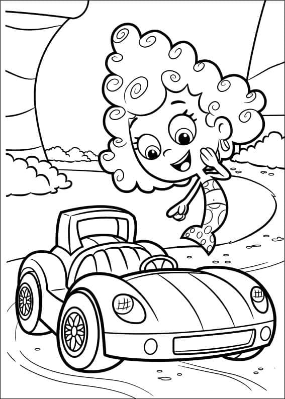 Dina Bubulle Guppies coloring page