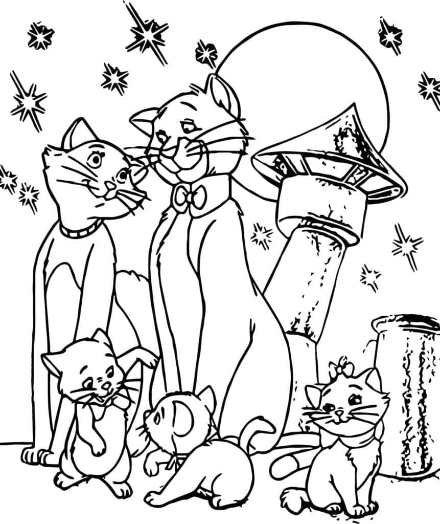 Coloriage Aristochats 