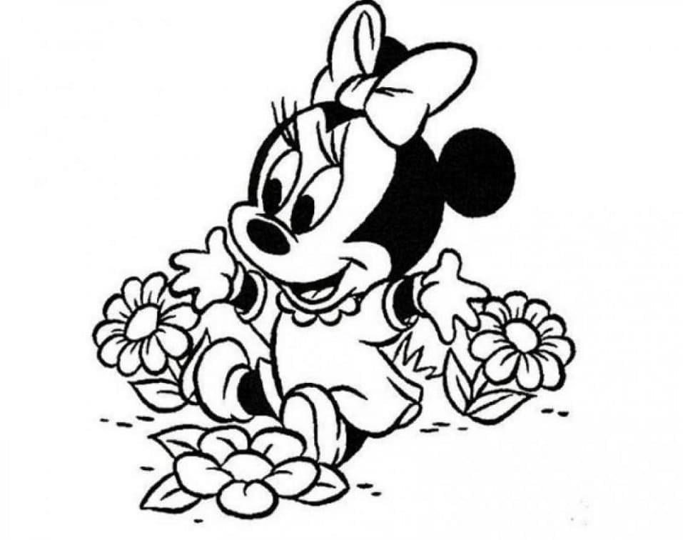 Disney Bébé Minnie Mignonne coloring page