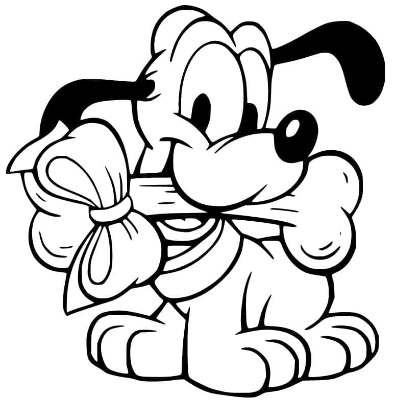 Disney Bébé Pluto coloring page