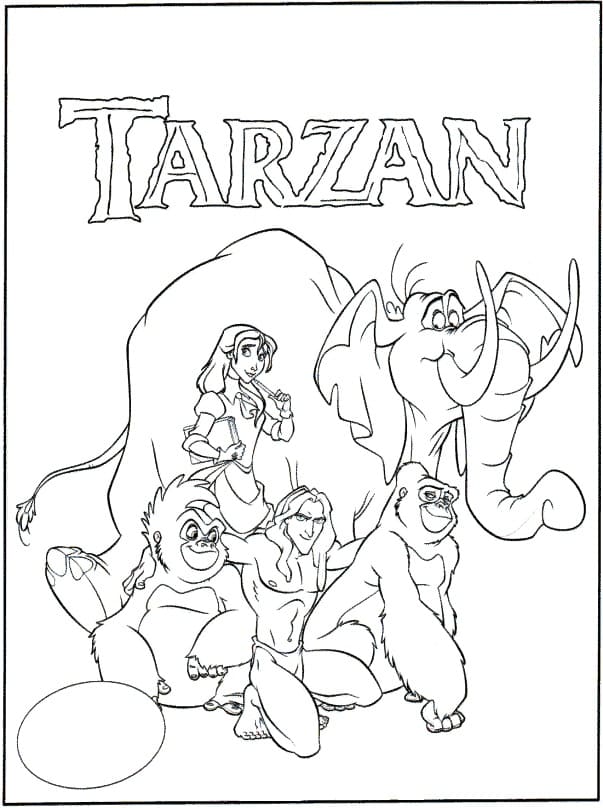 Coloriage Disney Tarzan