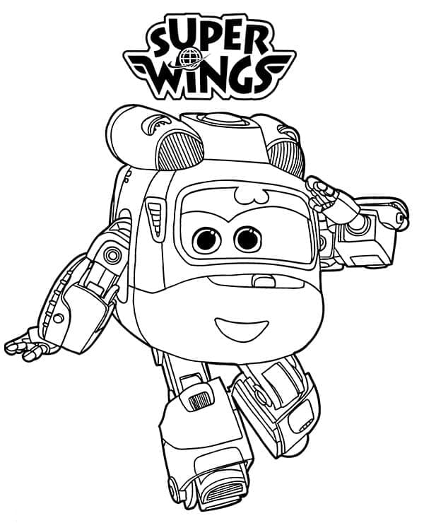 Dizzy dans Super Wings coloring page