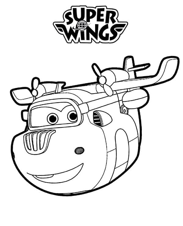 Coloriage Donnie Super Wings