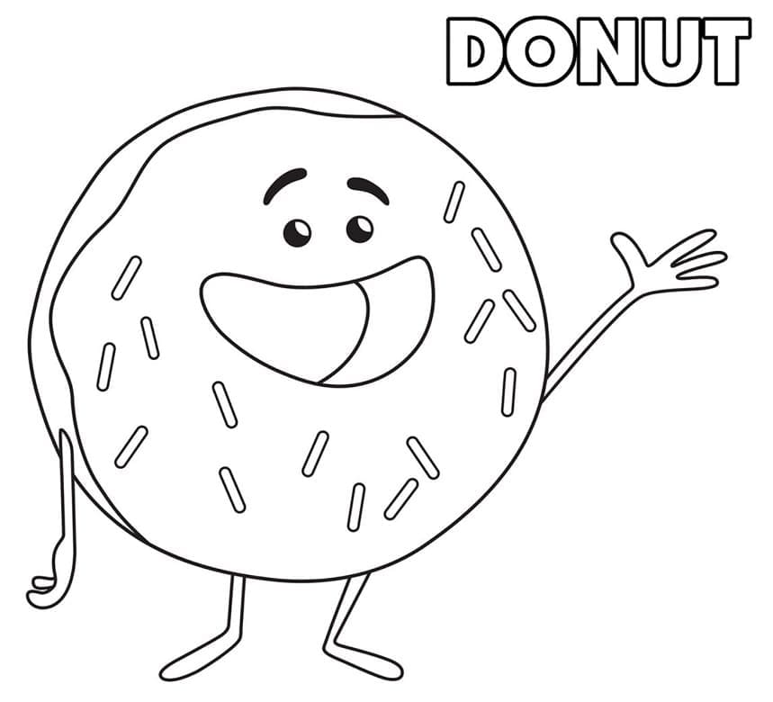 Donut de Le Monde secret des Emojis coloring page
