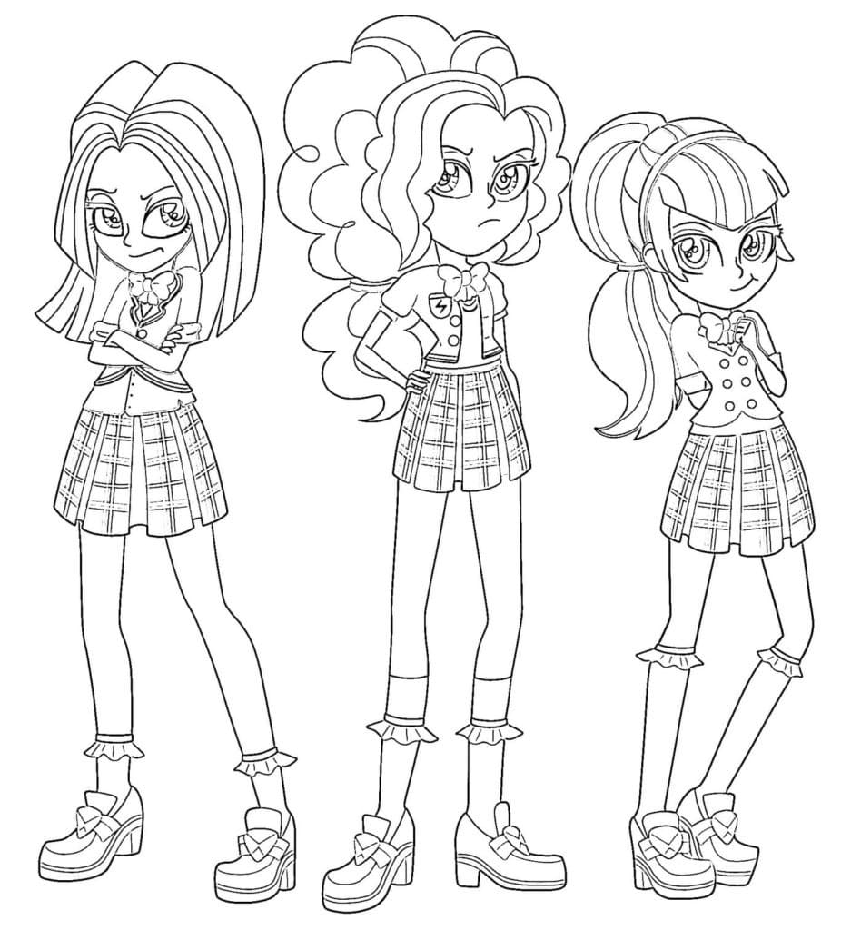 Equestria Girls Academy coloring page