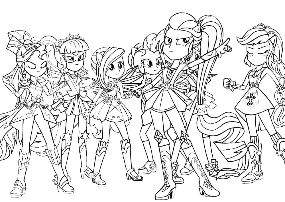 Equestria Girls Imprimable coloring page