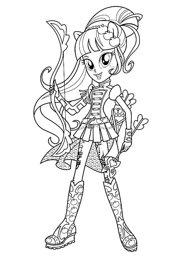 Equestria Girls Incroyable Applejack coloring page