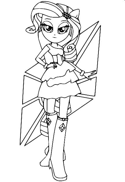 Equestria Girls Jolie Rarity coloring page