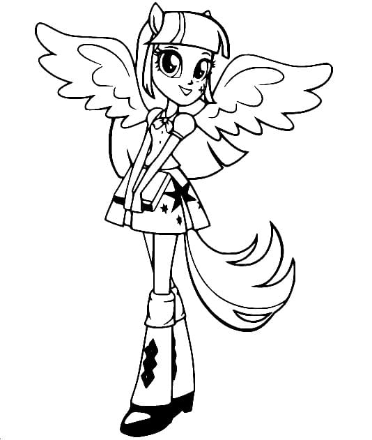 Equestria Girls Jolie Twilight Sparkle coloring page