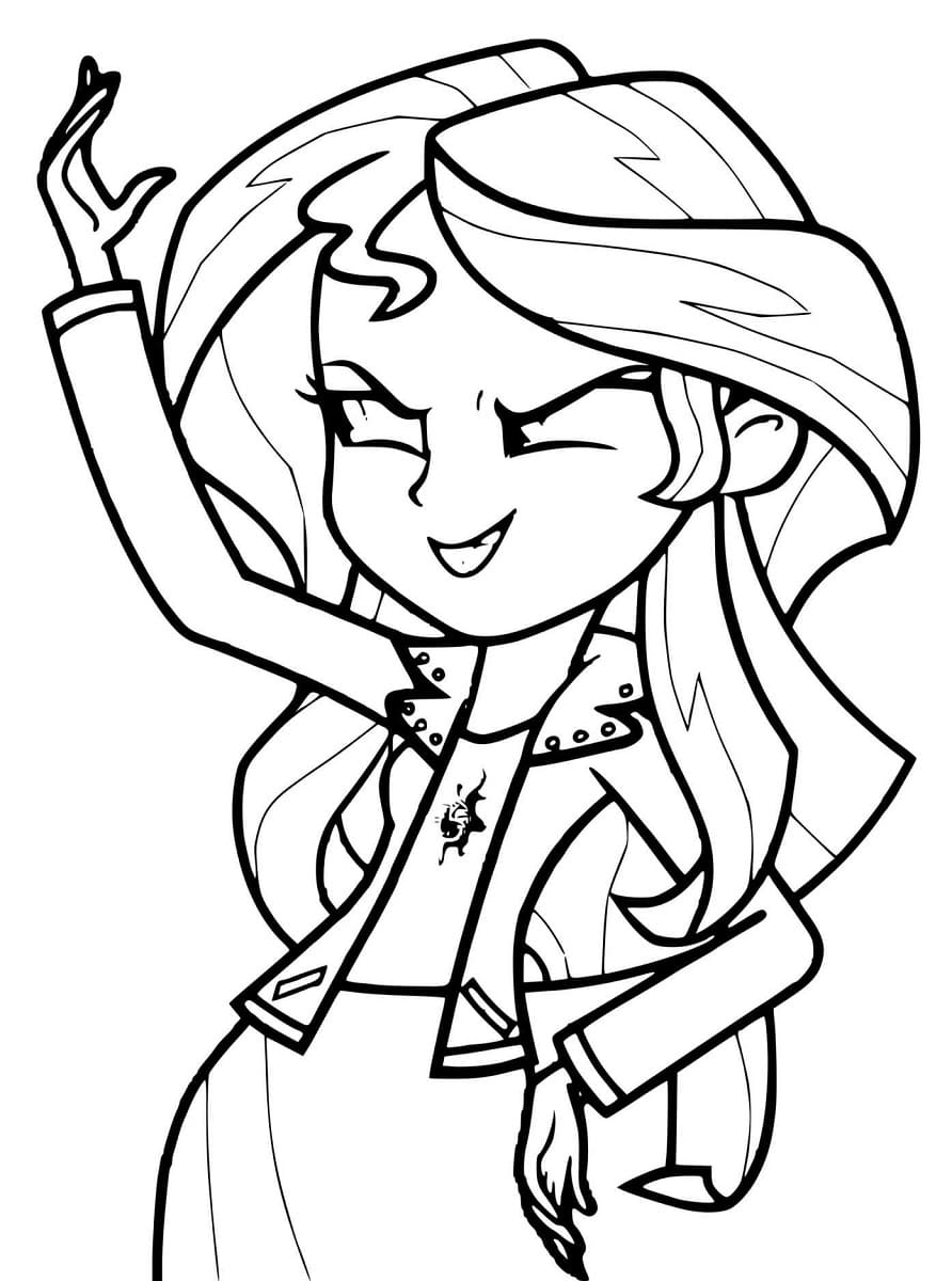 Coloriage Equestria Girls Sunset Shimmer