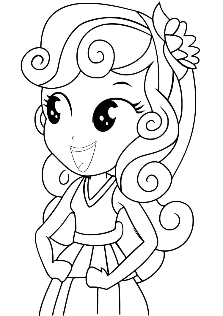 Equestria Girls Sweetie Belle coloring page