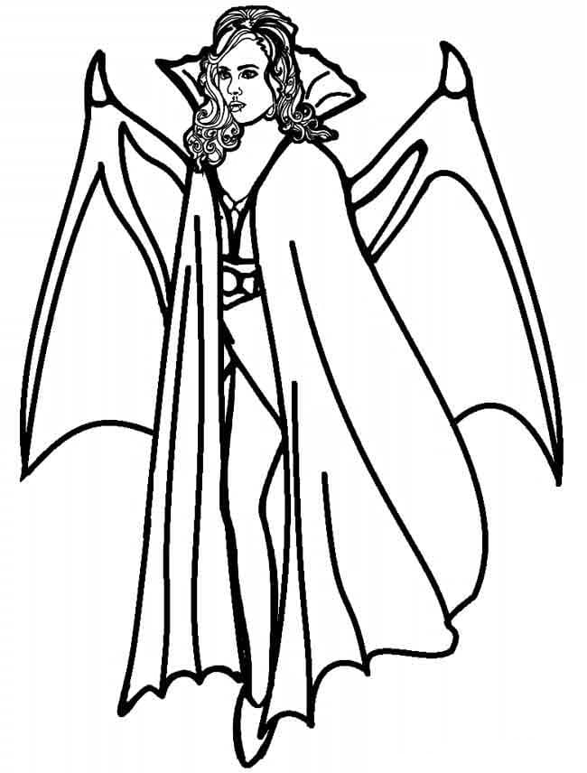 Femme Vampire coloring page