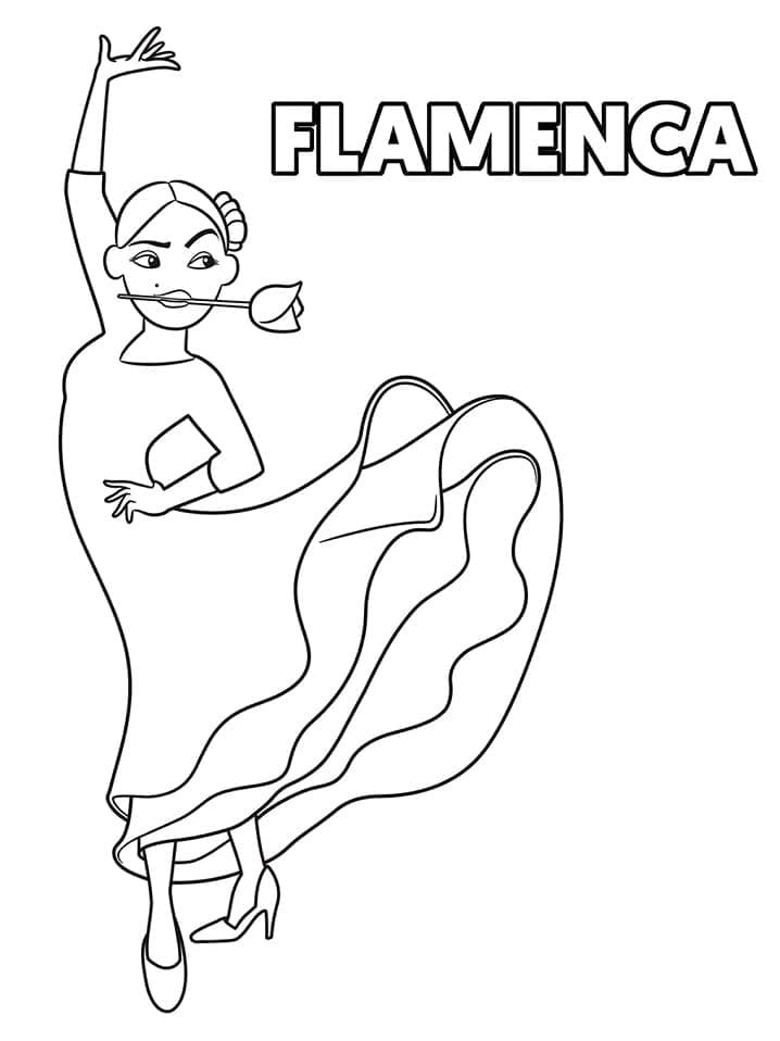 Coloriage Flamenca de Le Monde secret des Emojis