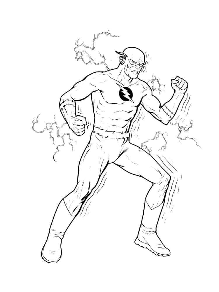 Flash 1 coloring page
