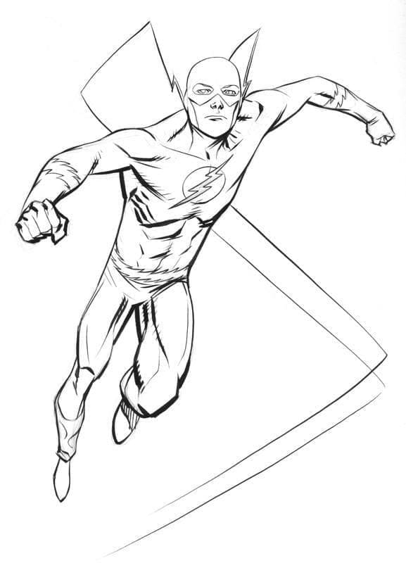 Coloriage Flash dans DC Justice League