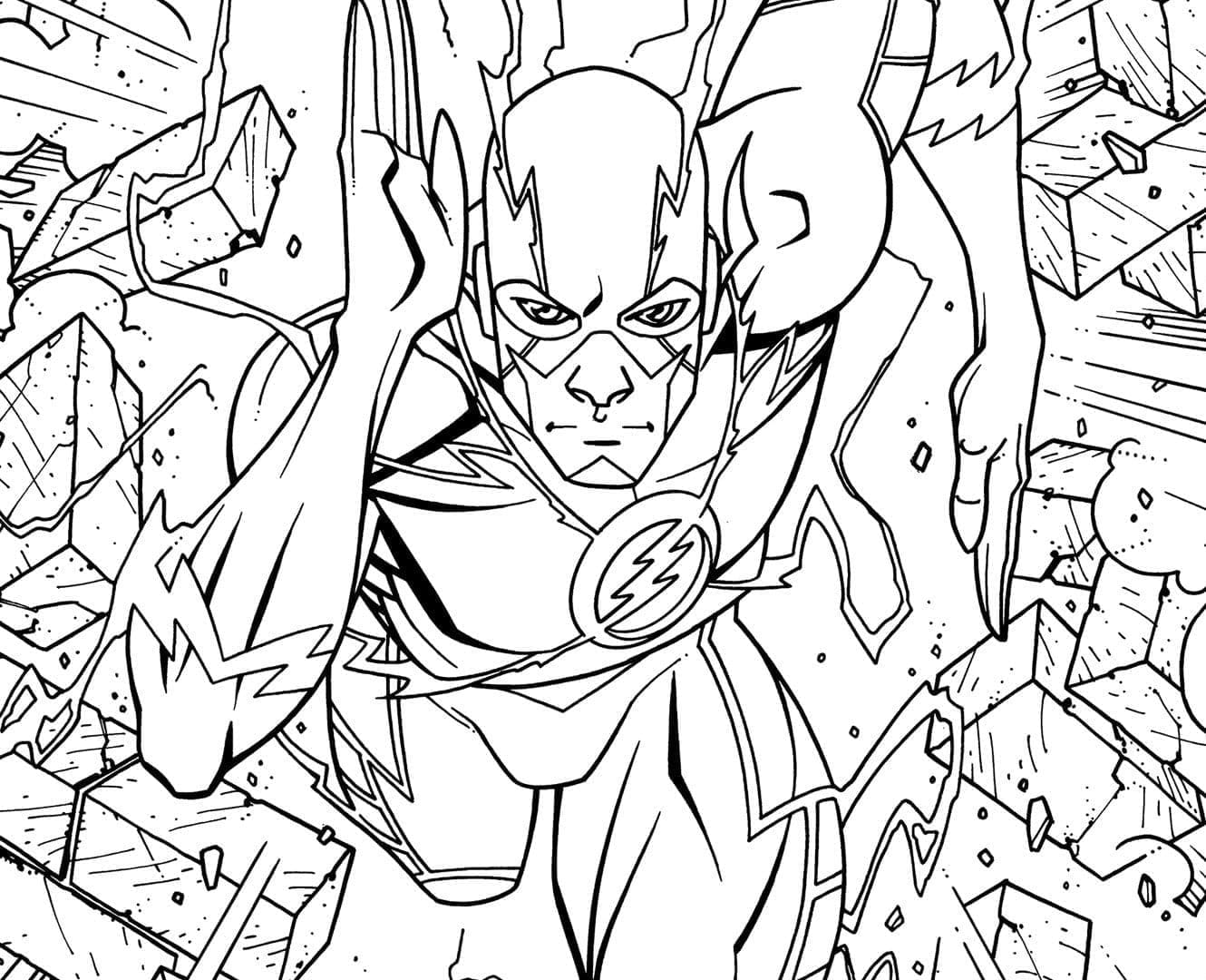Flash dans DC coloring page