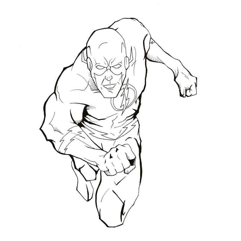 Flash dans Justice League coloring page
