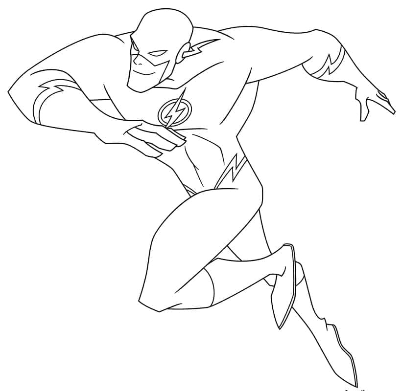 Flash de DC Super-héros coloring page