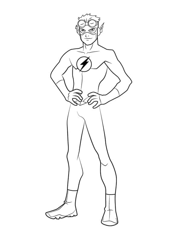 Flash de DC coloring page