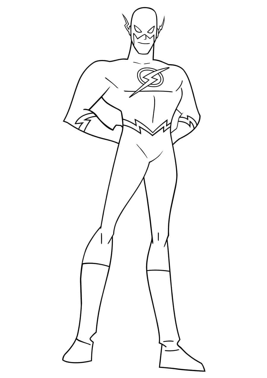 Flash de Super-héros Rapide coloring page