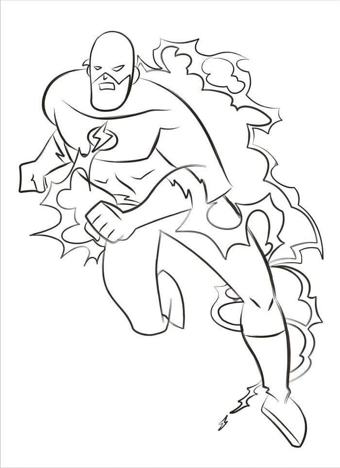 Coloriage Flash Super-héros Rapide