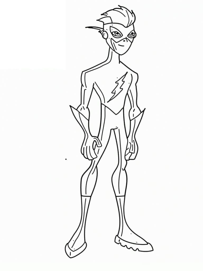 Flash Wally West coloring page