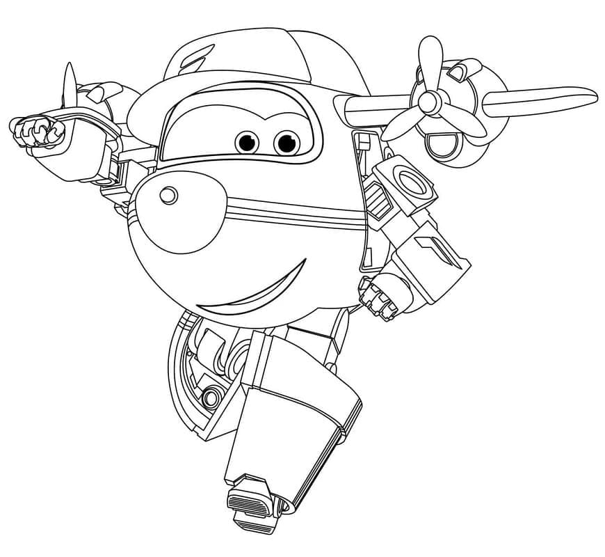Flip Super Wings coloring page