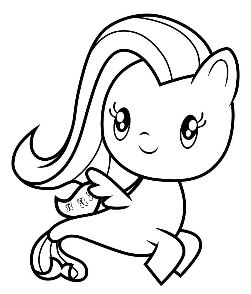 Fluttershy My Little Pony Cutie Mark Crew coloring page