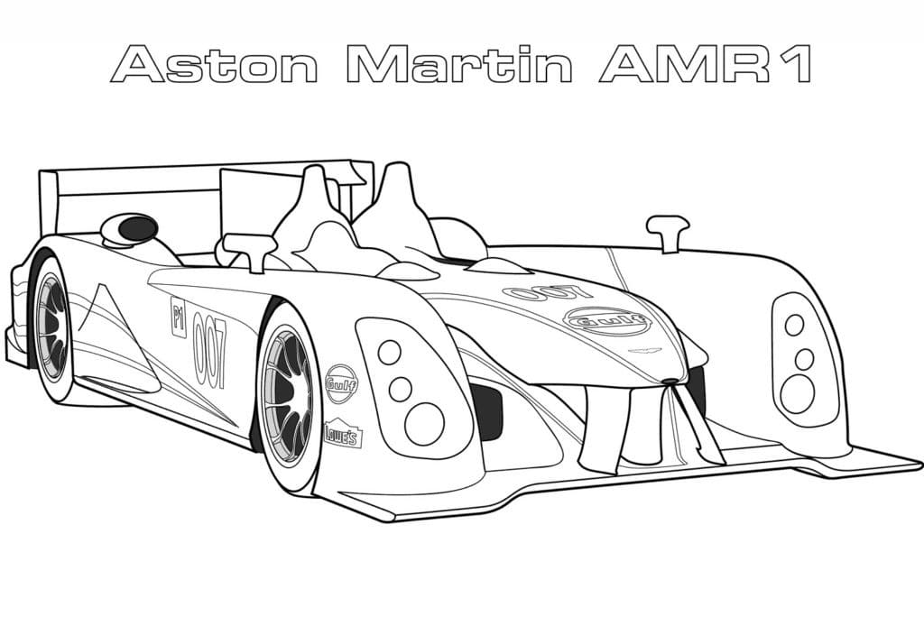 Coloriage Formule 1 Aston Martin AMR1