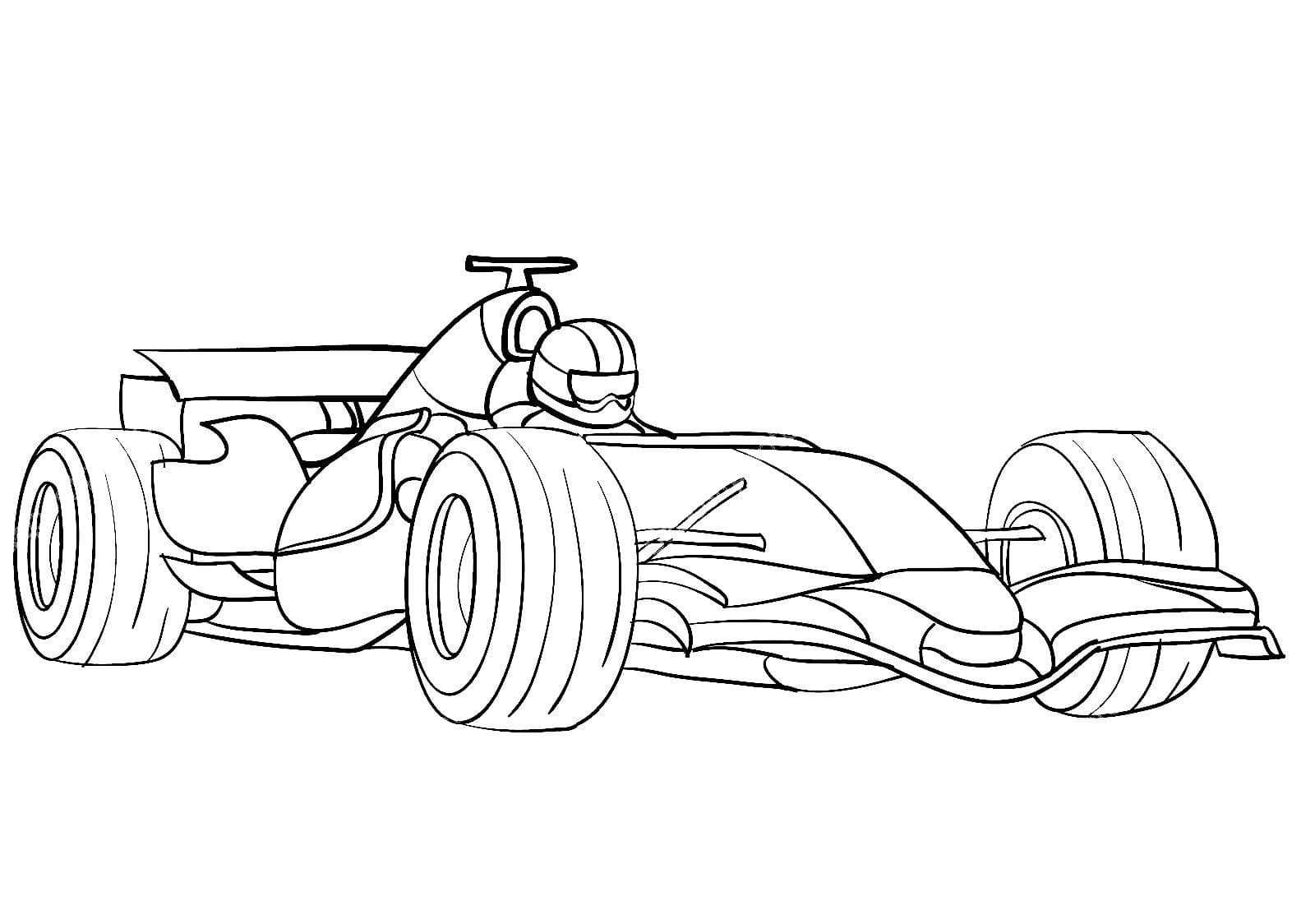 Coloriage Formule 1 Mercedes