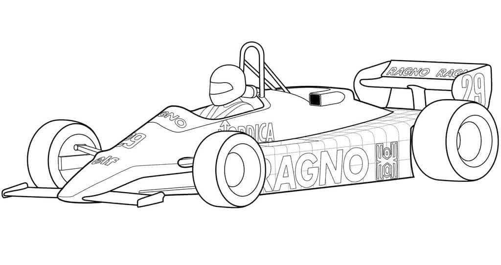 Coloriage Formule 1 Numéro 29
