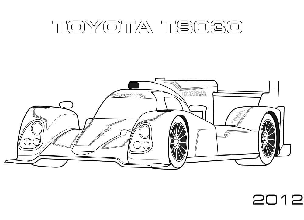 Coloriage Formule 1 Toyota Ts030