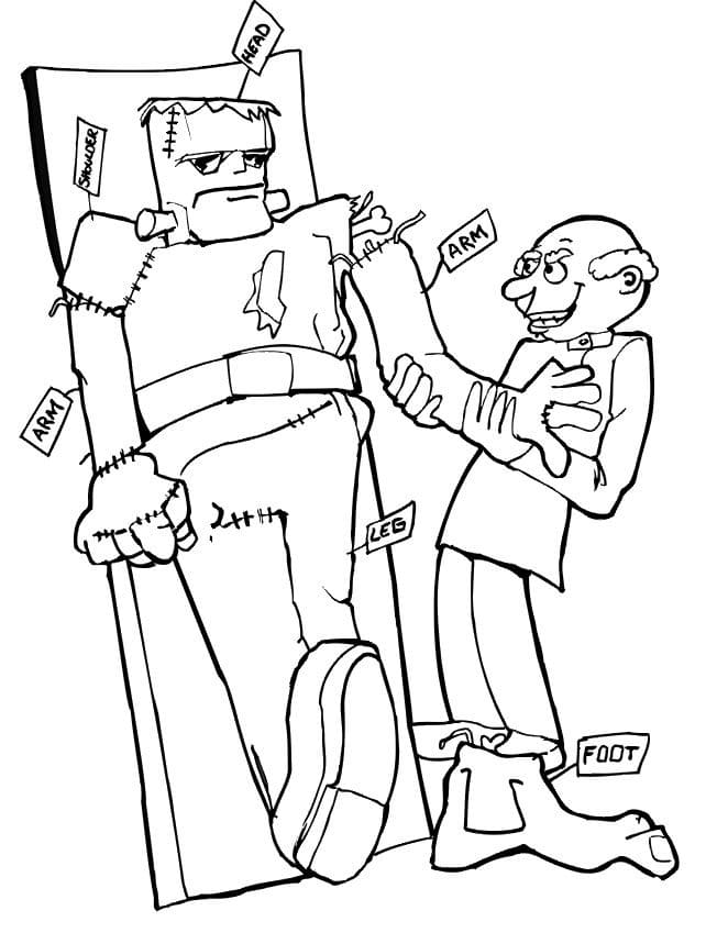 Frankenstein Gratuit Pour les Enfants coloring page