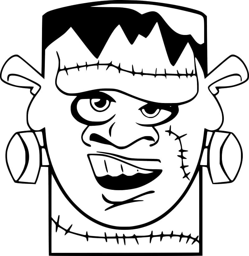 Frankenstein Idiot coloring page